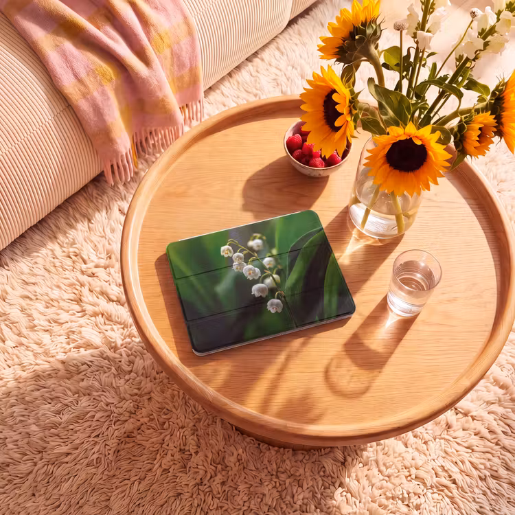 iPad hoes - Bloemen - Wit - Bladeren - Lelietjes — 2