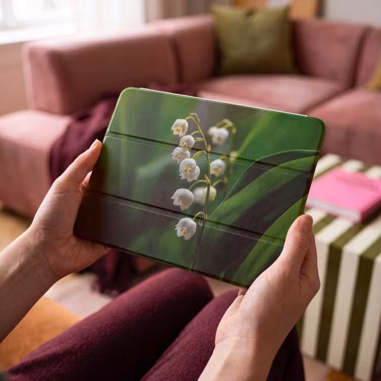 iPad hoes - Bloemen - Wit - Bladeren - Lelietjes — 4