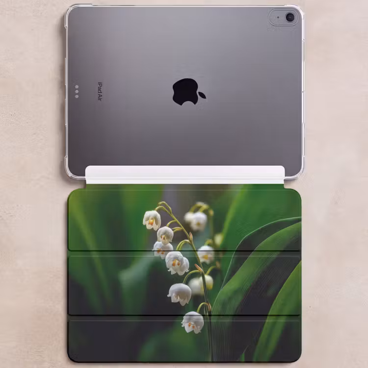 iPad hoes - Bloemen - Wit - Bladeren - Lelietjes — 6