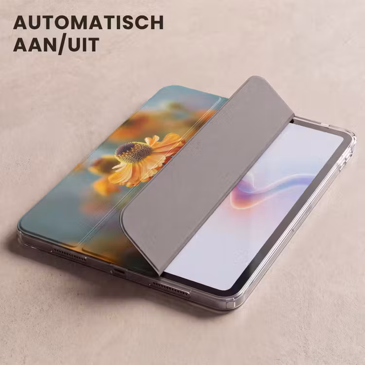 iPad hoes - Oranje bloemen - Levendig - Wazige achtergrond — 5