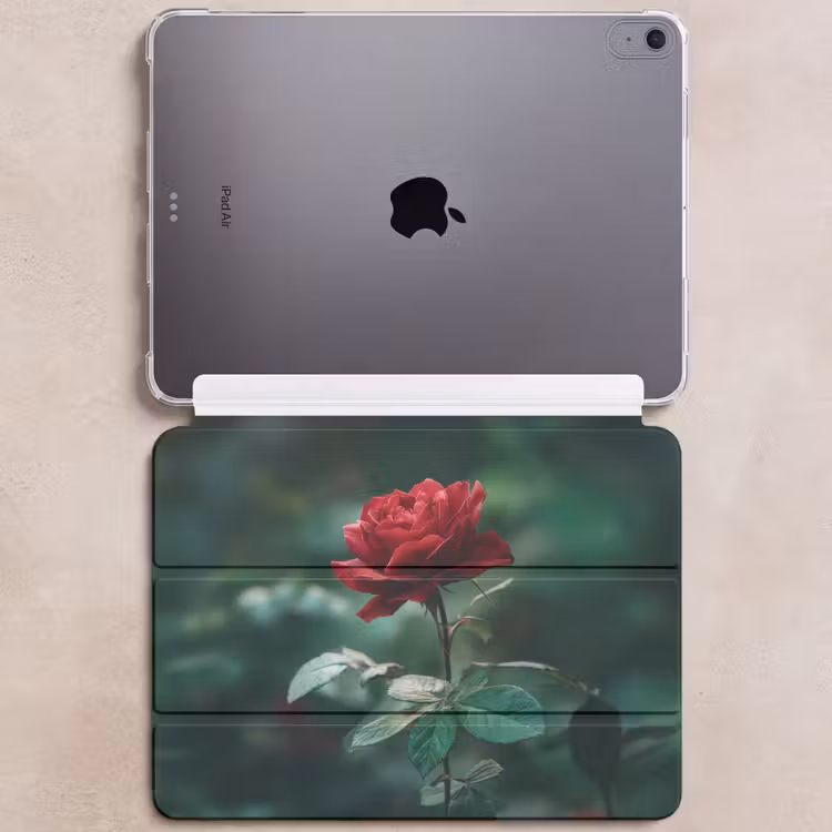 iPad hoes - Roos - Bladeren - Dieprood — 6