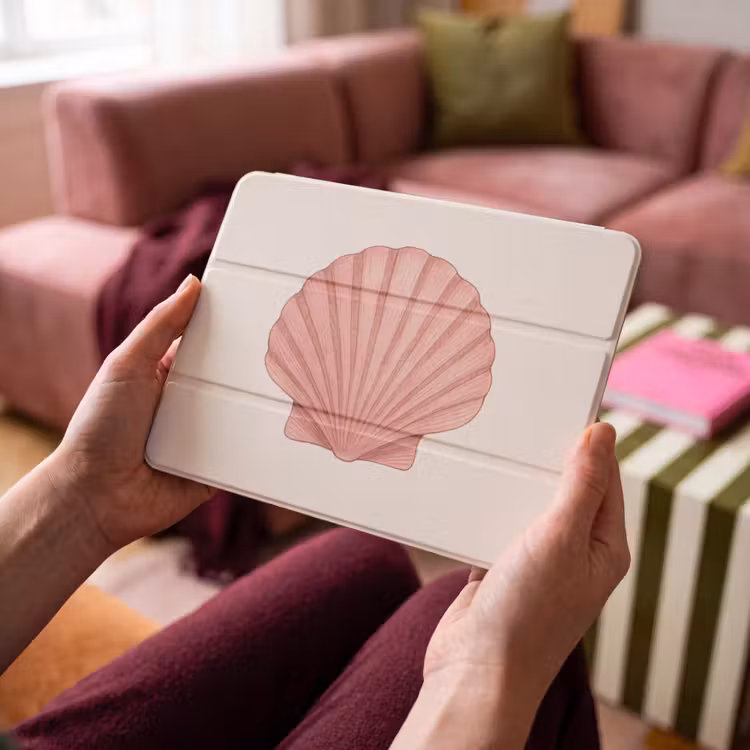 iPad hoes - Schelp - Roze - Ribbels — 4