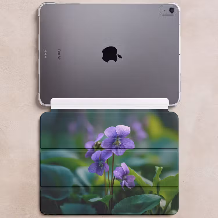 iPad hoes - Viooltjes - Paars - Bloem - Bladeren — 6