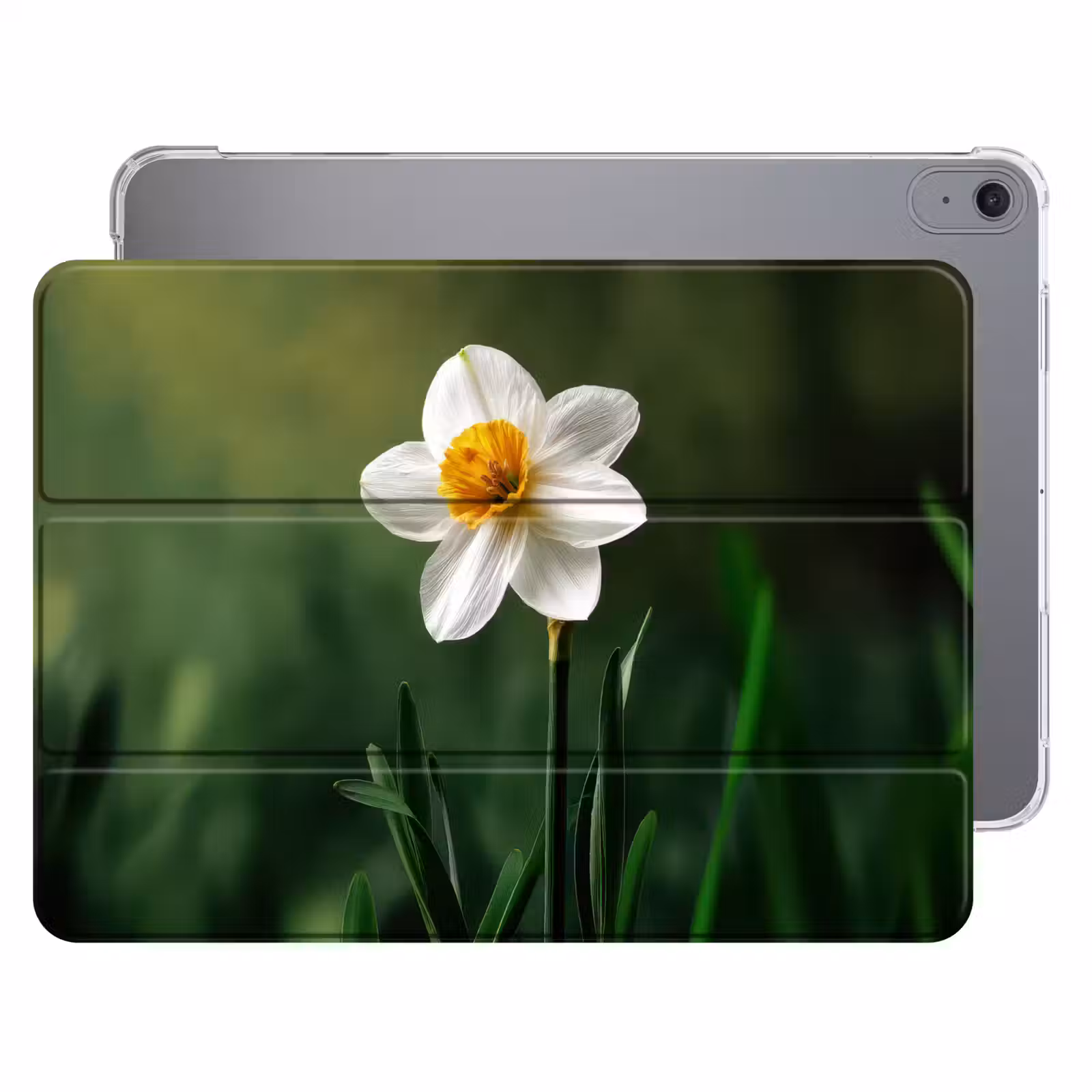 iPad hoes - Narcis - Bloem - Wit - Grassprieten — 1