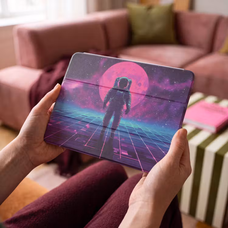 iPad hoes - Astronaut - Maan - Roze - Sterrennevels — 4
