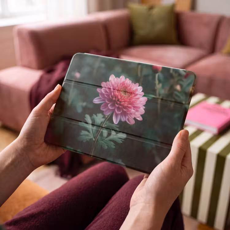 iPad hoes - Blad - Chrysant - Roze - Schaduw — 4