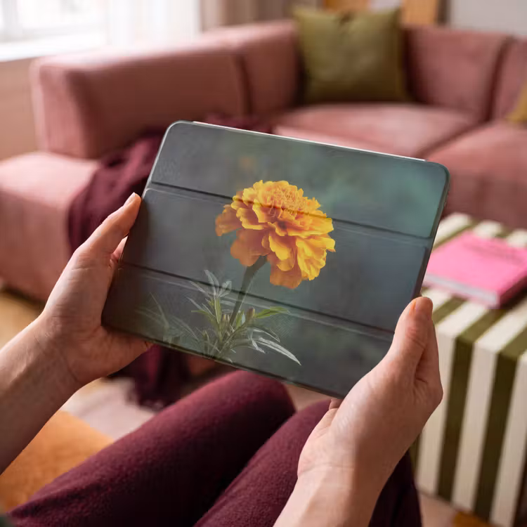 iPad hoes - Bloemblaadjes - Afrikaan - Oranje - Wazig — 4