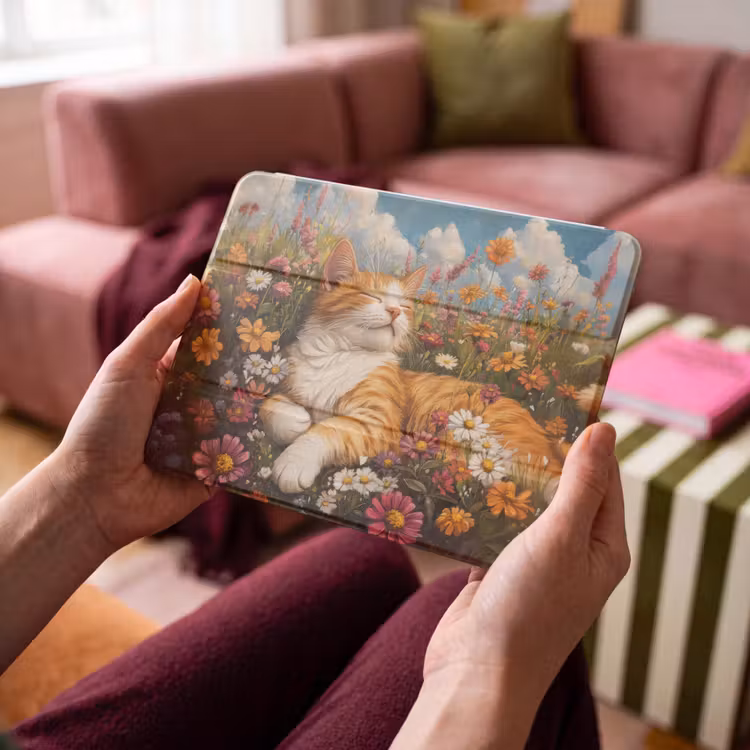 iPad hoes - Kat - Bloemen - Ontspannen — 4