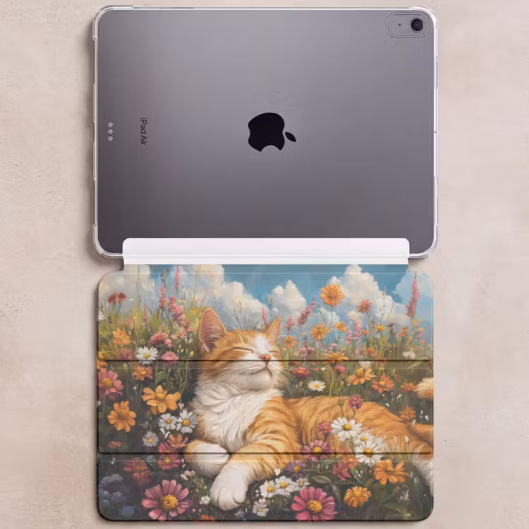 iPad hoes - Kat - Bloemen - Ontspannen — 6