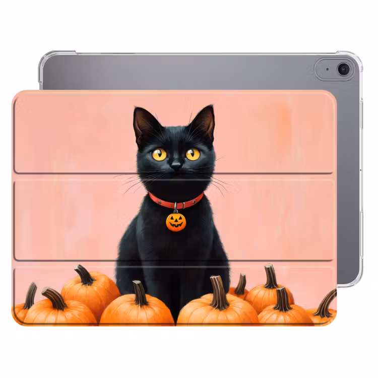 iPad hoes - Kat - Pompoen - Roze — 1