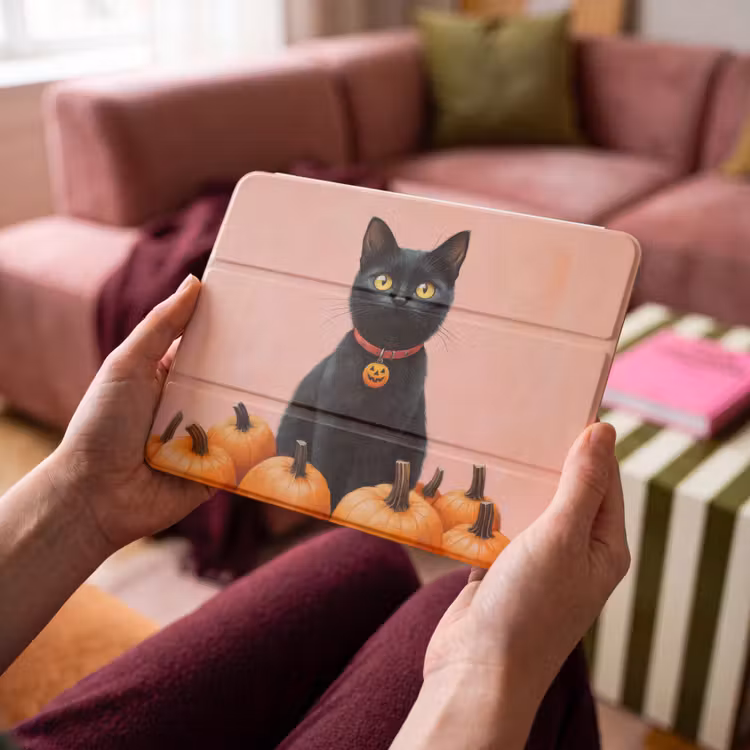iPad hoes - Kat - Pompoen - Roze — 4