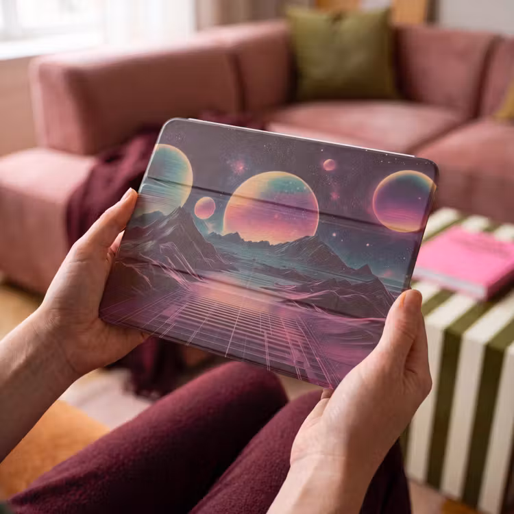 iPad hoes - Landschap - Planeten - Horizon - Paars — 4