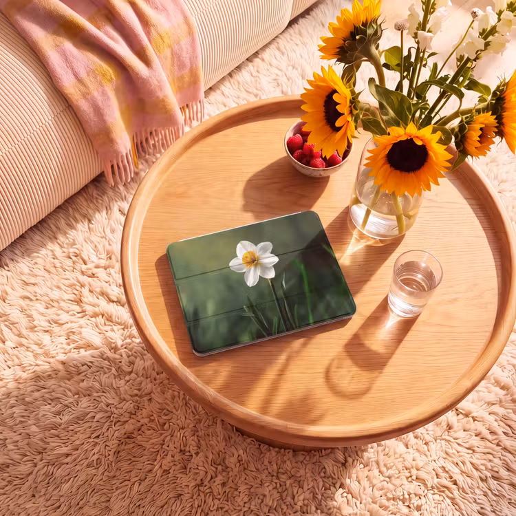 iPad hoes - Narcis - Bloem - Wit - Grassprieten — 2
