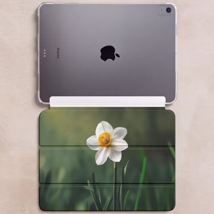 iPad hoes - Narcis - Bloem - Wit - Grassprieten — 6