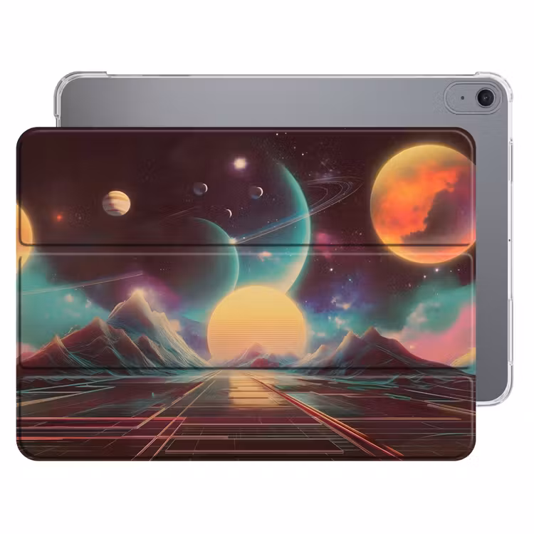 iPad hoes - Planeten - Neon - Berglandschap - Zon — 1