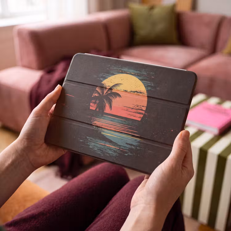 iPad hoes - Strand - Minimalistisch - Zon - Oranje — 4