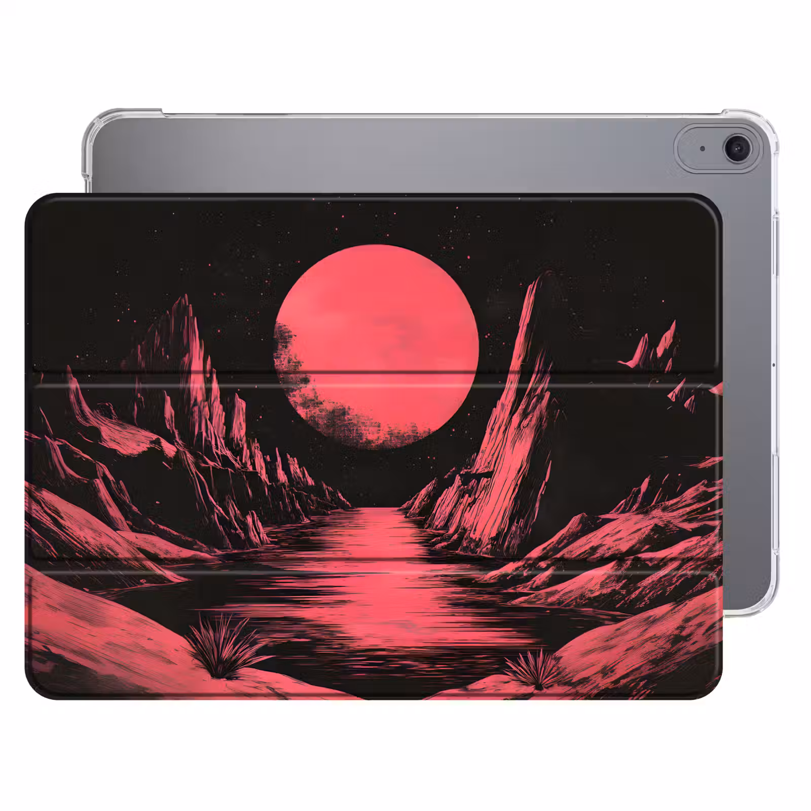 iPad hoes - Maan - Felroze - Bergen - Rivier — 1