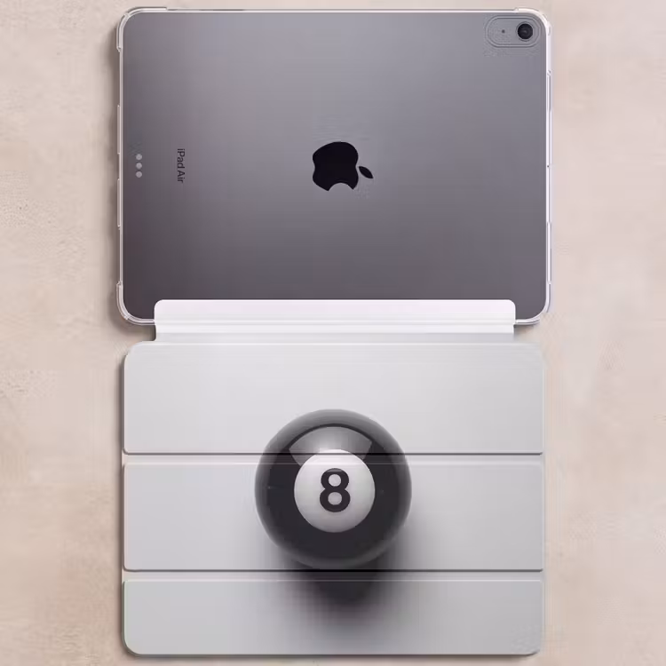 iPad hoes - Biljartbal - Getal - Acht - Wit — 6