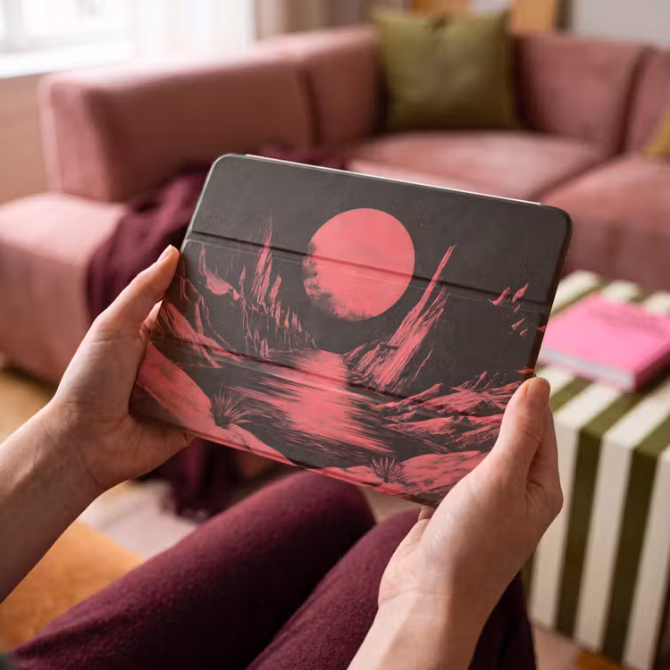 iPad hoes - Maan - Felroze - Bergen - Rivier — 4