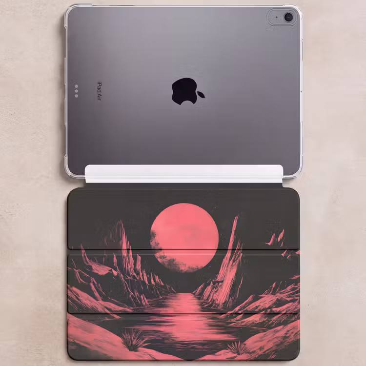 iPad hoes - Maan - Felroze - Bergen - Rivier — 6