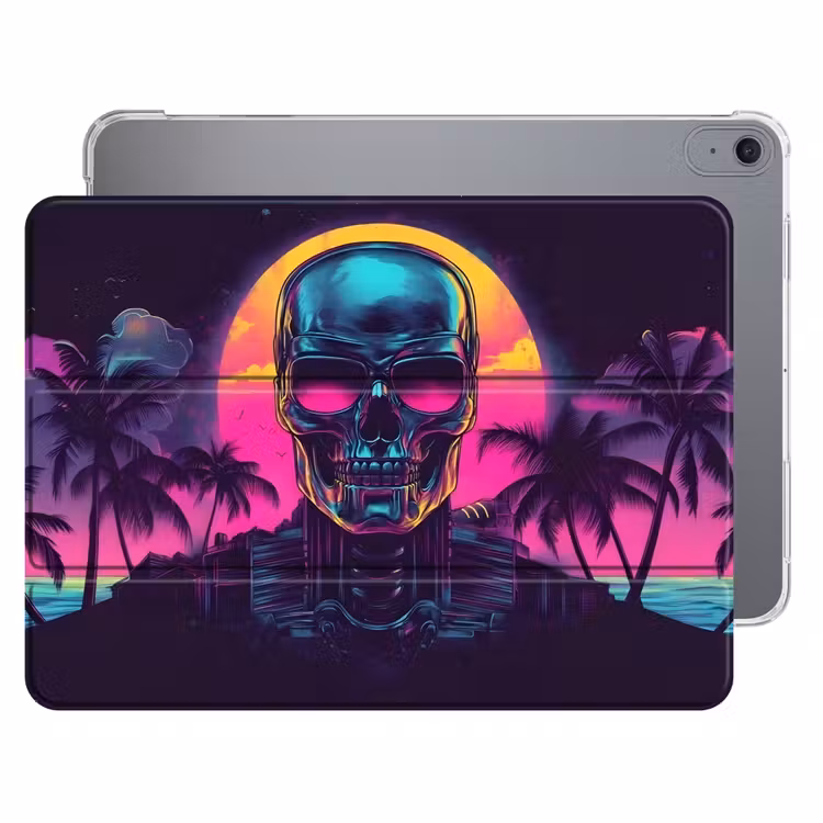 iPad hoes - Palmbomen - Hoofd - Metallic - Zonsondergang — 1