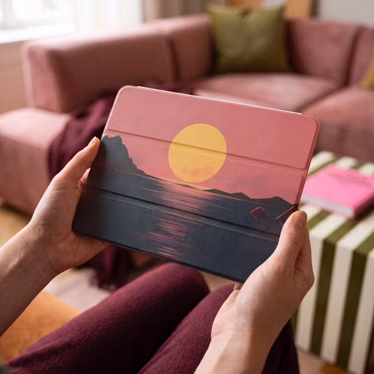 iPad hoes - Zon - Geel - Bergen - Water — 4