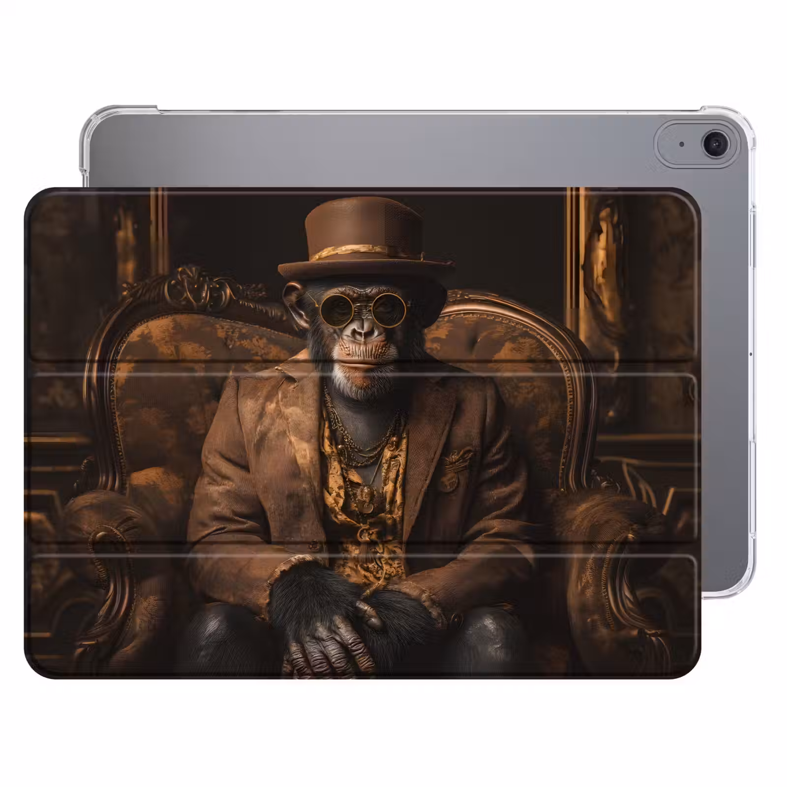 iPad hoes - Chimpansee - Stoel - Pak - Bruin — 1