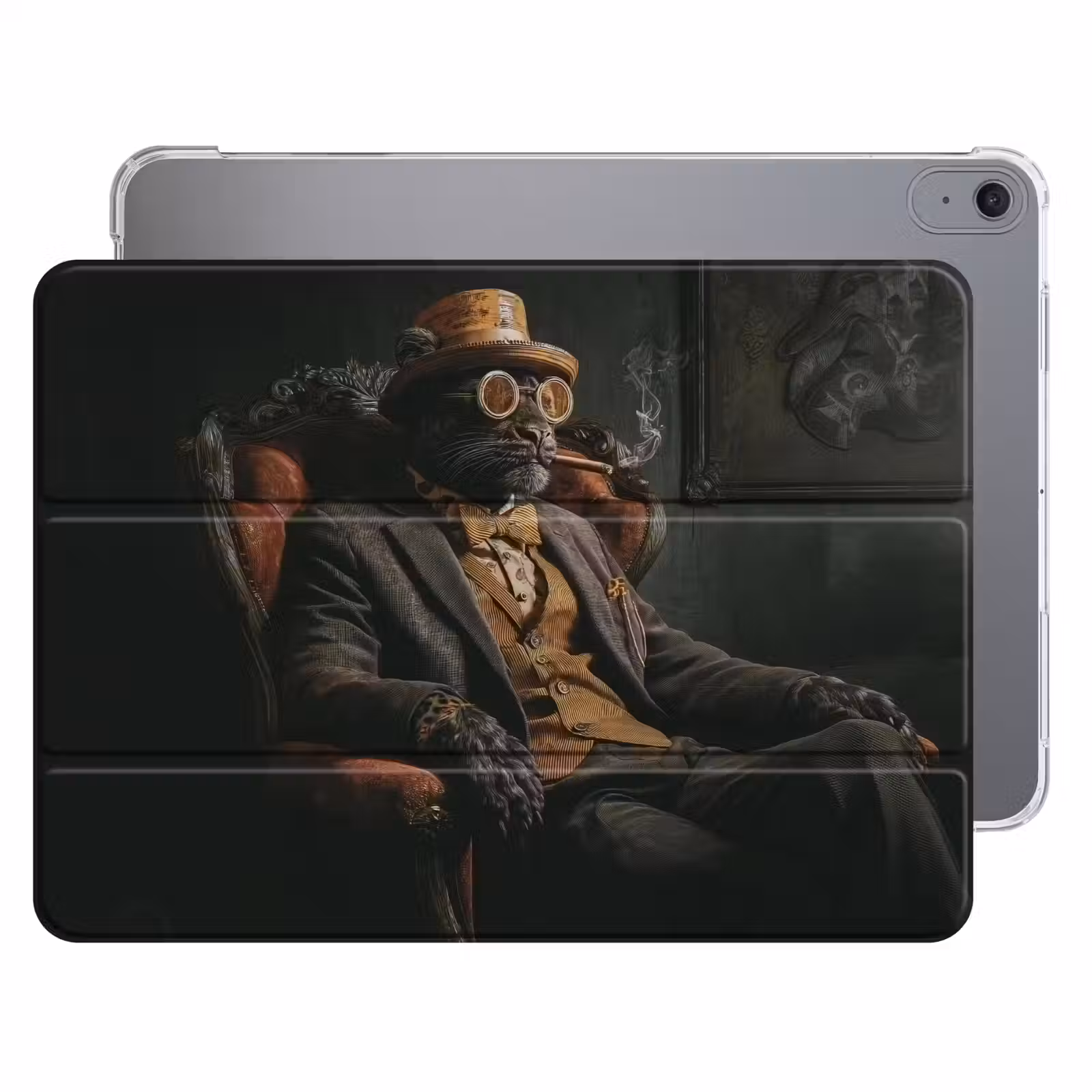 iPad hoes - Kat - Pak - Oranje - Sigaar — 1