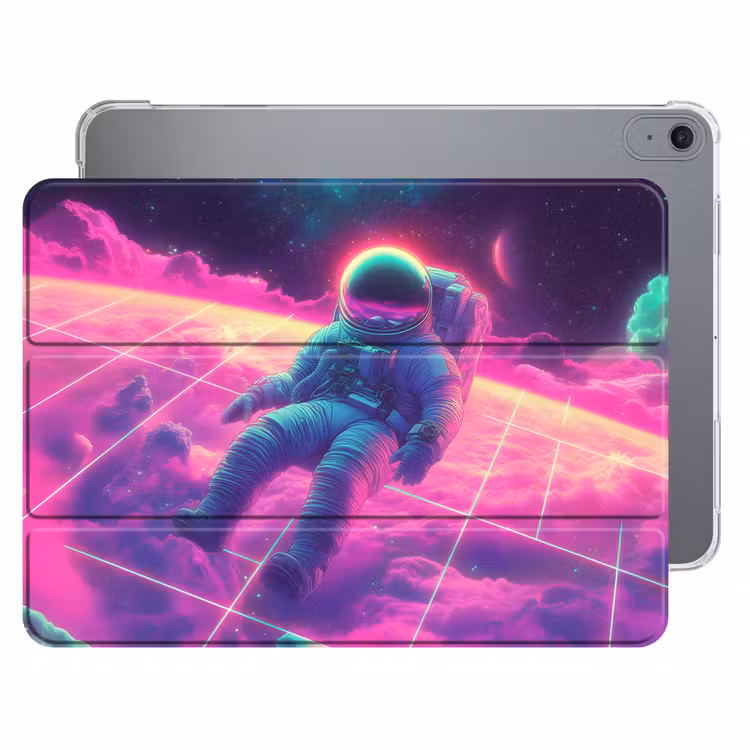 iPad hoes - Astronaut - Neon - Roze - Wolken — 1