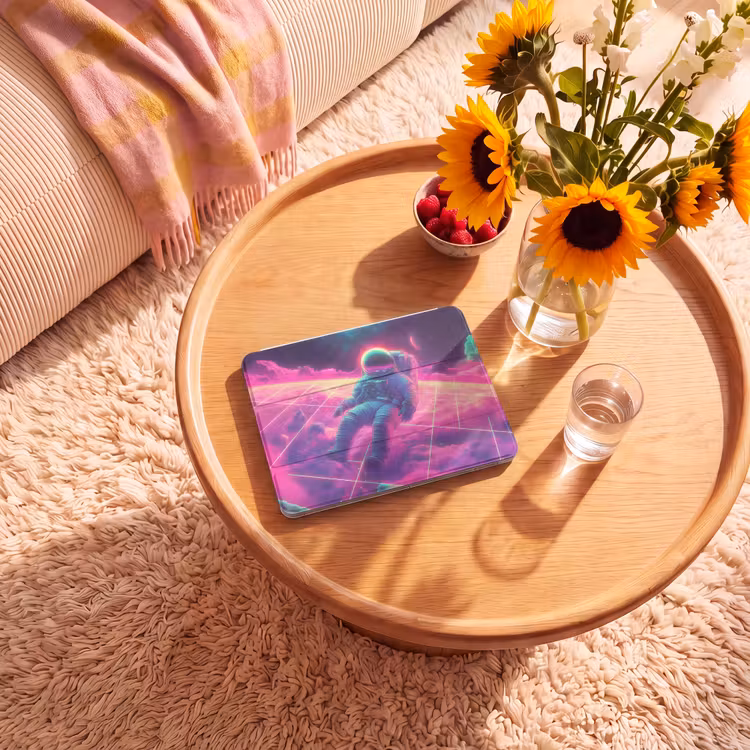 iPad hoes - Astronaut - Neon - Roze - Wolken — 2