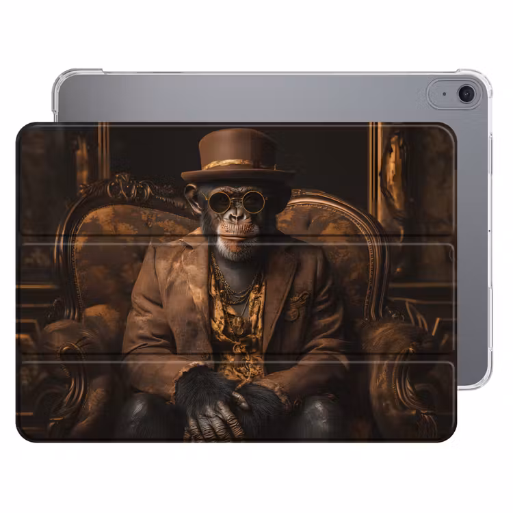 iPad hoes - Chimpansee - Stoel - Pak - Bruin — 1