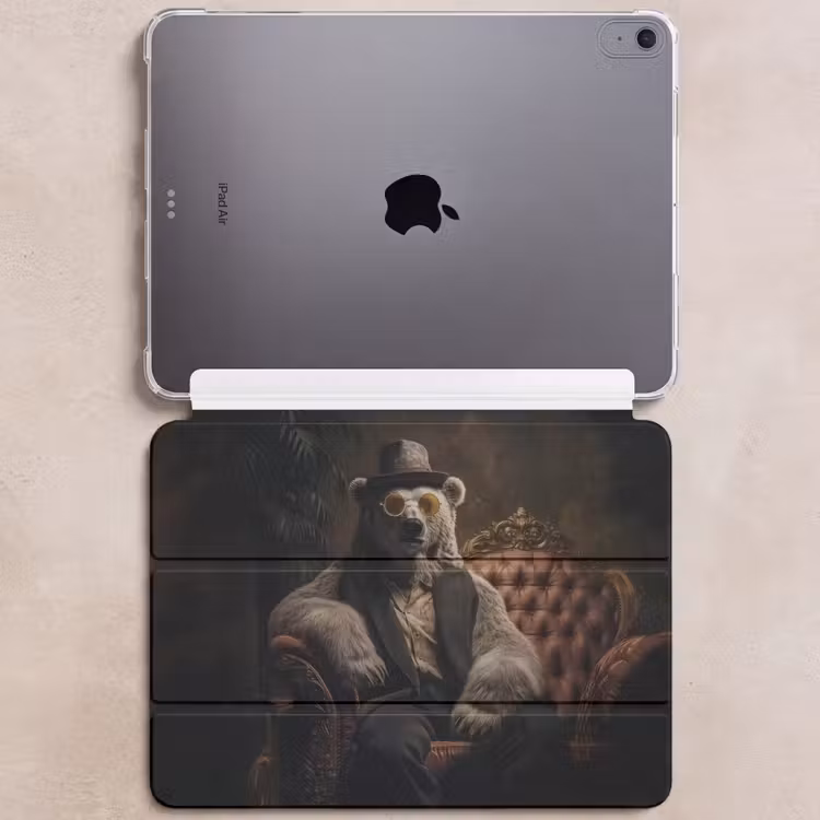 iPad hoes - Ijsbeer - Hoed - Bril - Stoel — 6