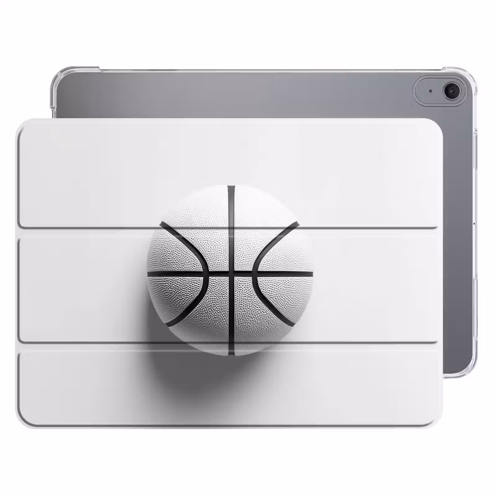 iPad hoes - Basketbal - Wit - Schaduw - Lijnen — 1