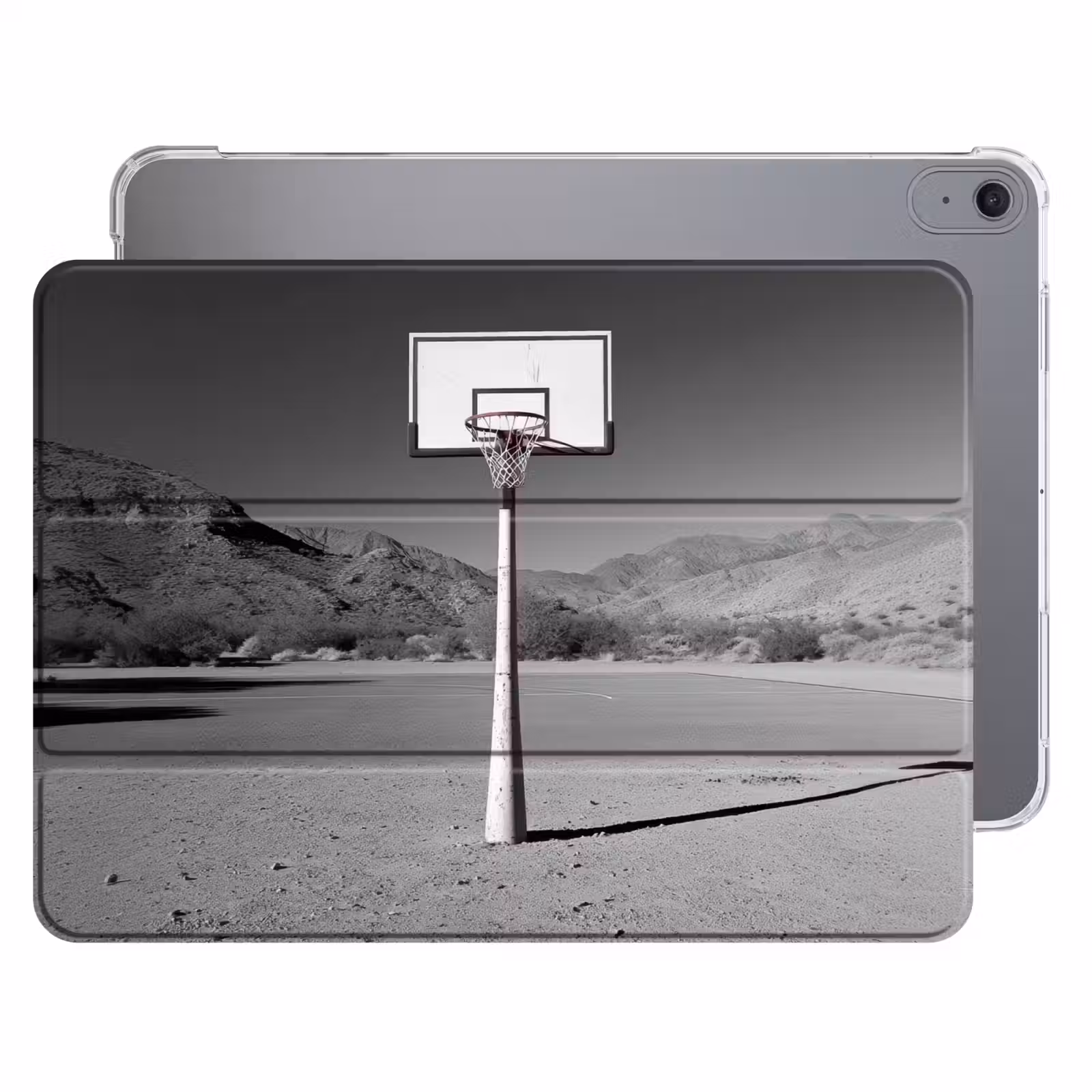 iPad hoes - Basketbalpaal - Landschap - Zand - Wit — 1