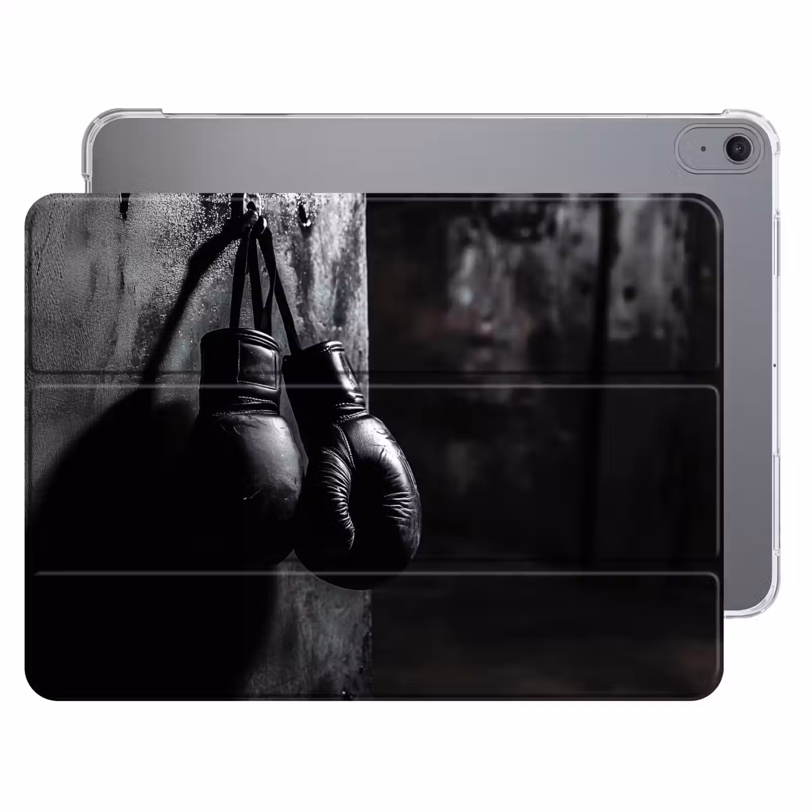 iPad hoes - Bokshandschoenen - Muur - Duister - Zwart — 1