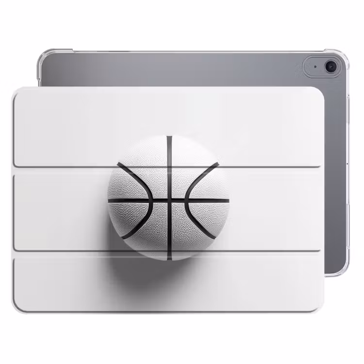 iPad hoes - Basketbal - Wit - Schaduw - Lijnen — 1