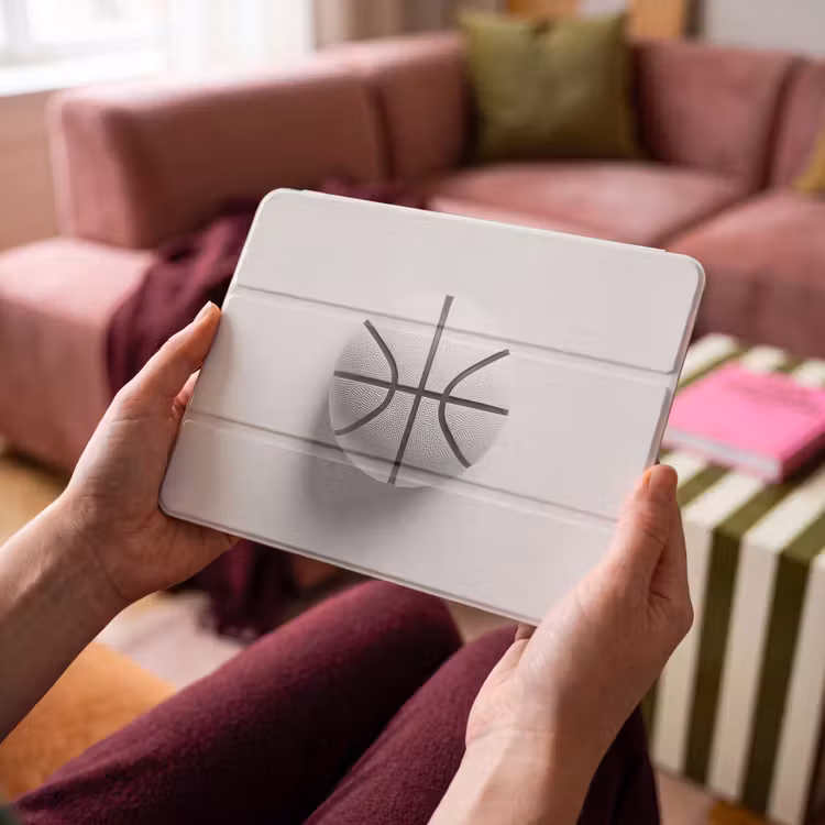 iPad hoes - Basketbal - Wit - Schaduw - Lijnen — 4