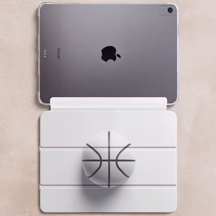 iPad hoes - Basketbal - Wit - Schaduw - Lijnen — 6