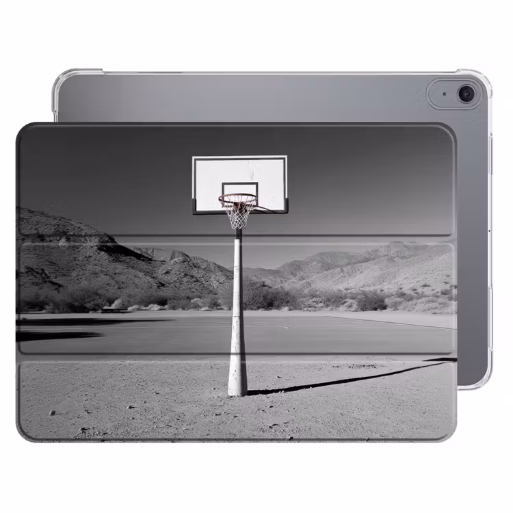 iPad hoes - Basketbalpaal - Landschap - Zand - Wit — 1