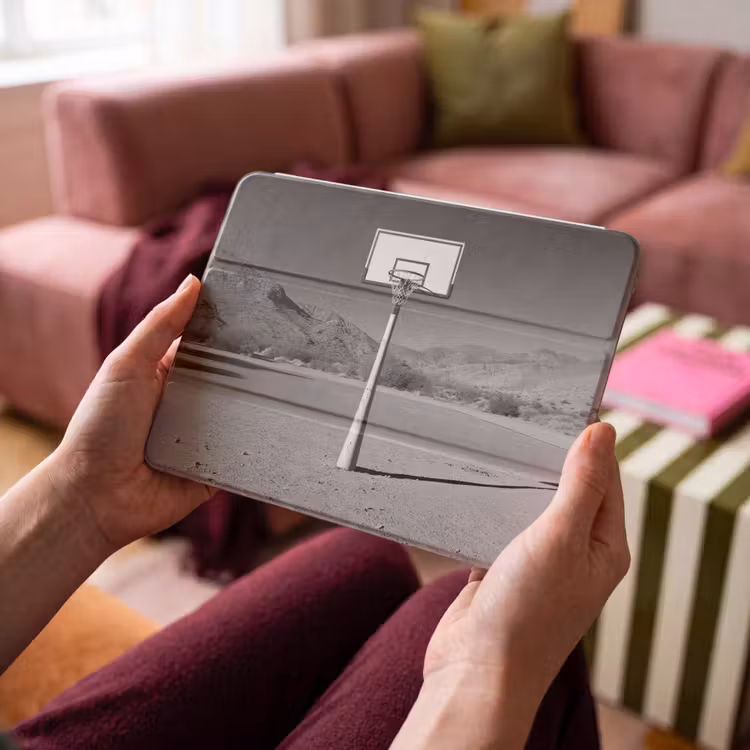 iPad hoes - Basketbalpaal - Landschap - Zand - Wit — 4