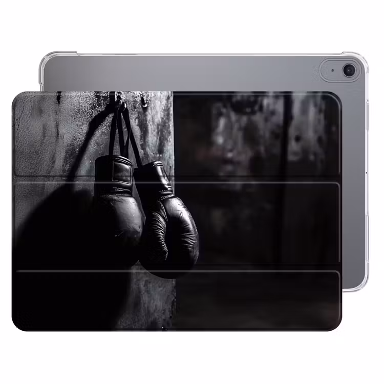 iPad hoes - Bokshandschoenen - Muur - Duister - Zwart — 1