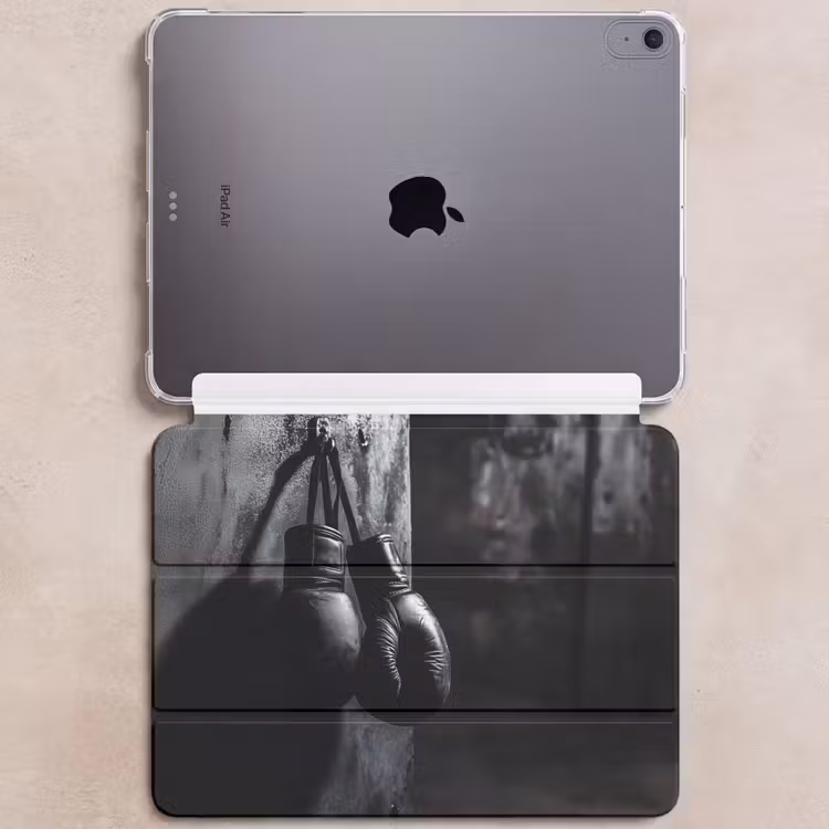 iPad hoes - Bokshandschoenen - Muur - Duister - Zwart — 6