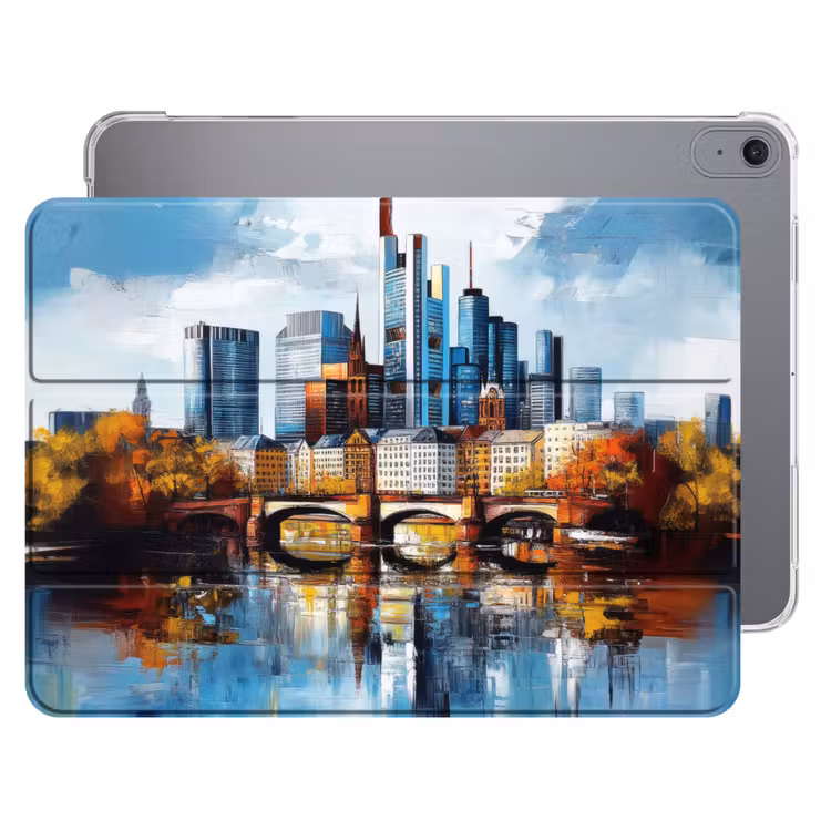 iPad hoes - Bomen Frankfurt- Stad - Skyline - Brug — 1
