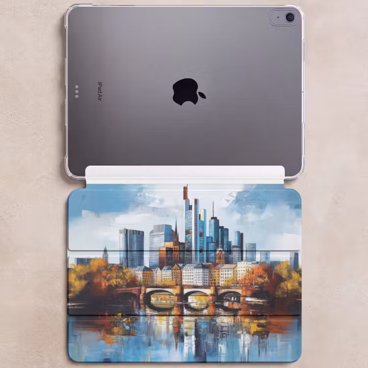 iPad hoes - Bomen Frankfurt- Stad - Skyline - Brug — 6