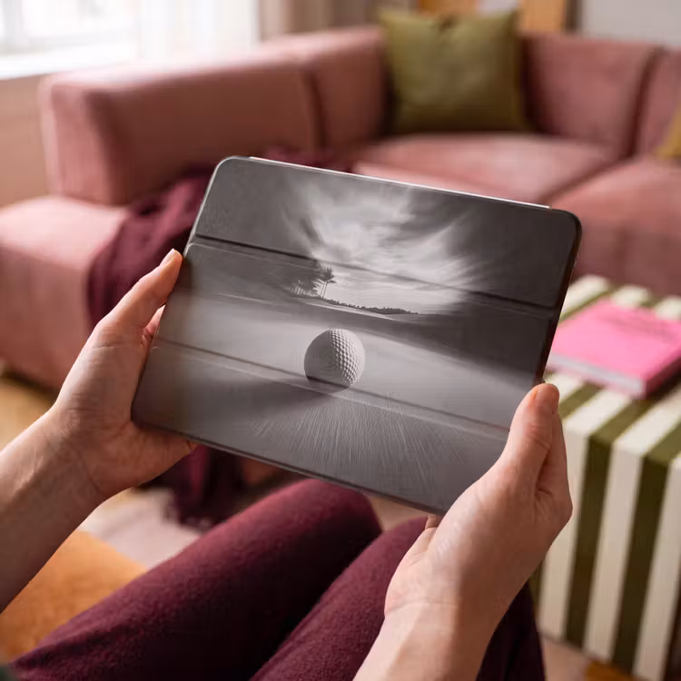 iPad hoes - Golfbal - Wazig - Zwart — 4