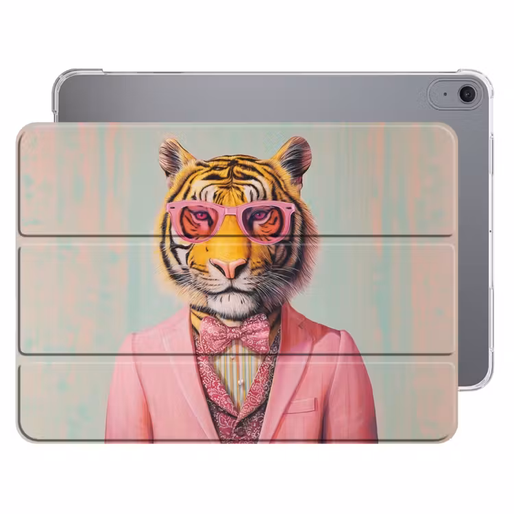 iPad hoes - Tijger - Strik - Jasje - Roze — 1