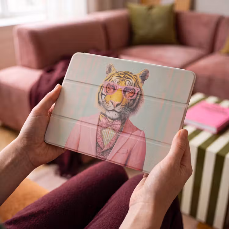 iPad hoes - Tijger - Strik - Jasje - Roze — 4