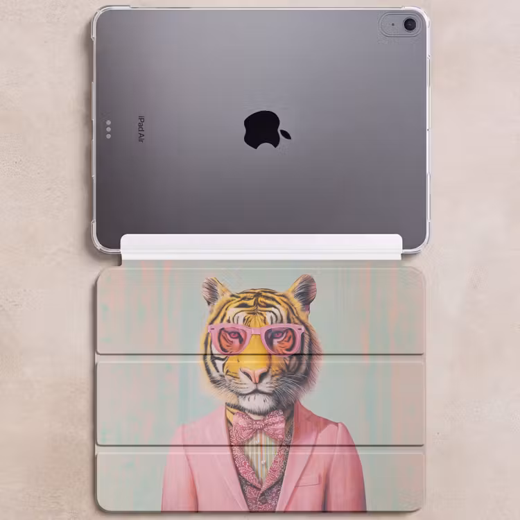 iPad hoes - Tijger - Strik - Jasje - Roze — 6