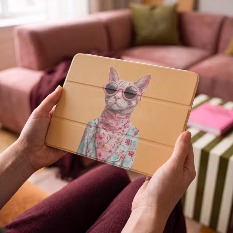 iPad hoes - Zonnebril - Kat - Sjaal - Bloemen — 4