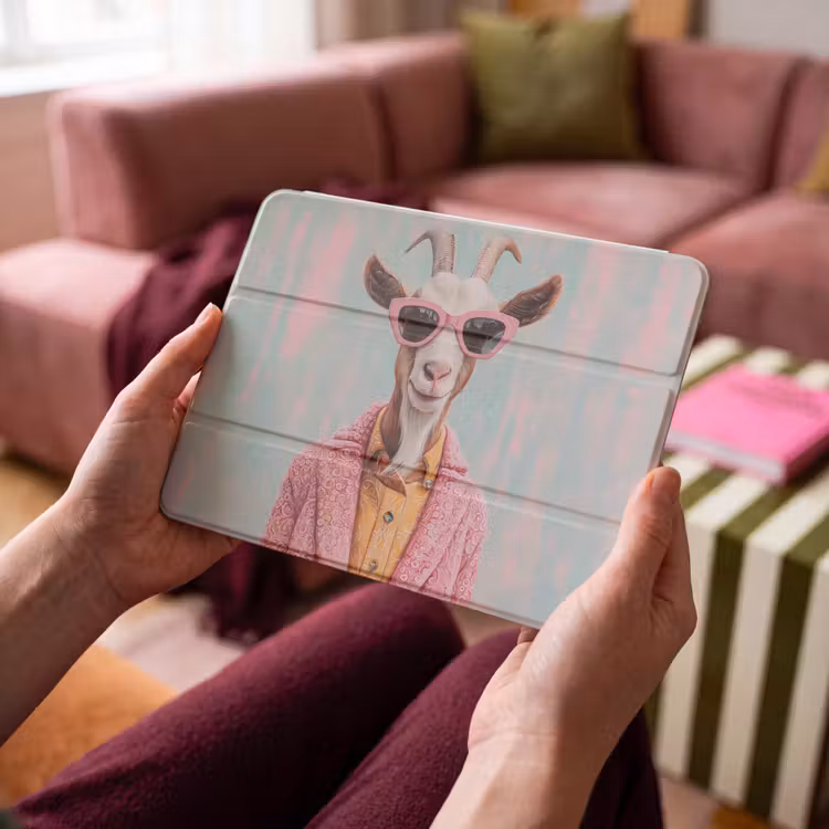 iPad hoes - Zonnebril - Roze - Geit - Horen — 4